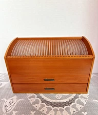 31-Day Wooden Mail Sorter Desktop File Holder w/ Drawer | Monthly Bill Organizer