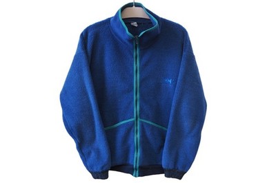 Vintage HELLY HANSEN Fleece Full Zip Sweater Size M blue outdoor ski jumper 90s
