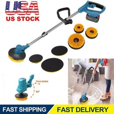 5000RPM Electric Spin Scrubber with Two Batteries Cordless Tile Floor Scrubber