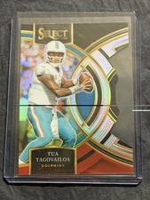 2023 Panini Select - Premier Level Tua Tagovailoa #103 Black & Red Prizm Die-Cut