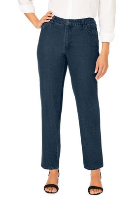 Jessica London Women's Plus Size Classic Cotton Denim Straight-Leg Jean
