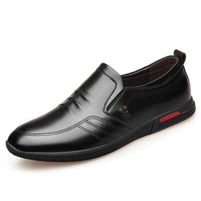 Retro Style Men's Casual Leather Shoes Slip on Outdoor Comfy Driving Footwear