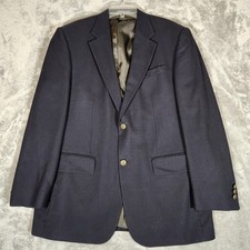 Oscar De La Renta Blazer Men  s 42R Sports Coat Suit Jacket Navy Blue Wool