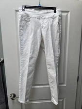 Jag Jeans White High Rise Skinny Size 16 Pockets Comfort Elastic Waistband