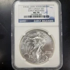 2011 silver eagle, ngc ms70 , 25th aniversary ER