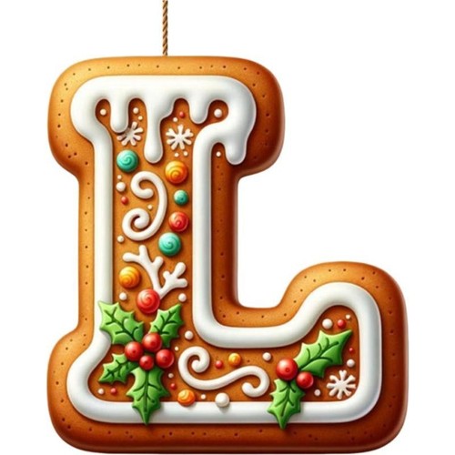 26 Letters Christmas Tree Decoration, Gingerbread Alphabet Ornaments 丨UK - Picture 23 of 37