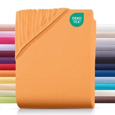 Spannbettlaken Bettlaken Spannbetttuch Jersey 100% Baumwolle Rundumgummizug