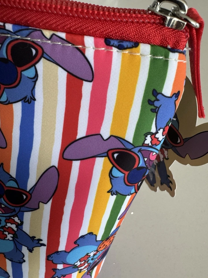 Disney Stitch Lilo and stitch Makeup bag Multicolor Pouch Beach Multiuse NEW - Image 3 of 4