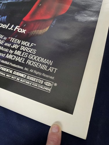 Vintage Original TEEN WOLF 27x41 ROLLED Movie Poster MICHAEL J FOX 1985 +TOO LOT - Bild 6 von 21