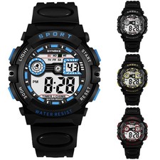 Boys Student Sport Digital Watch Waterproof Fall Proof Multi Function Watch Gift