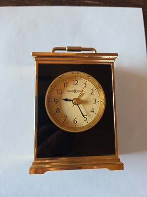 Vintage Howard Miller Uhr Schwarz Wecker Tischuhr