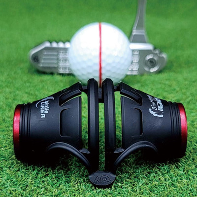360 Golf Ball Line Marker Alignment Tool Kit Triple Track Guide 3 Pens Box