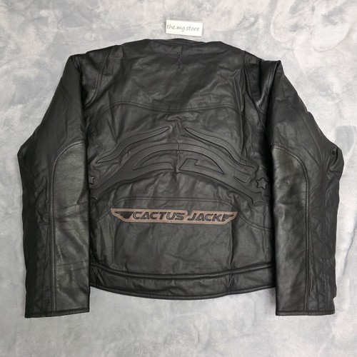 Jordan X Travis Scott Cactus Jack giacca nera cerata uomo taglia large DZ5474-010 - Foto 4 di 9