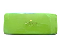 Kate Spade Hard Clamshell Eyeglass Glasses Case Blue  Green Eyes Inside Design