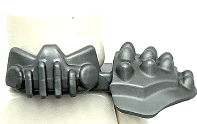 #ad Lego New Flat Silver Minifigure Armor Shoulder Pad Spikes and Face Guard Part $1.99