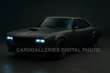 Ai art Digital Image Picture Wallpaper Background Desktop Matte black muscle car