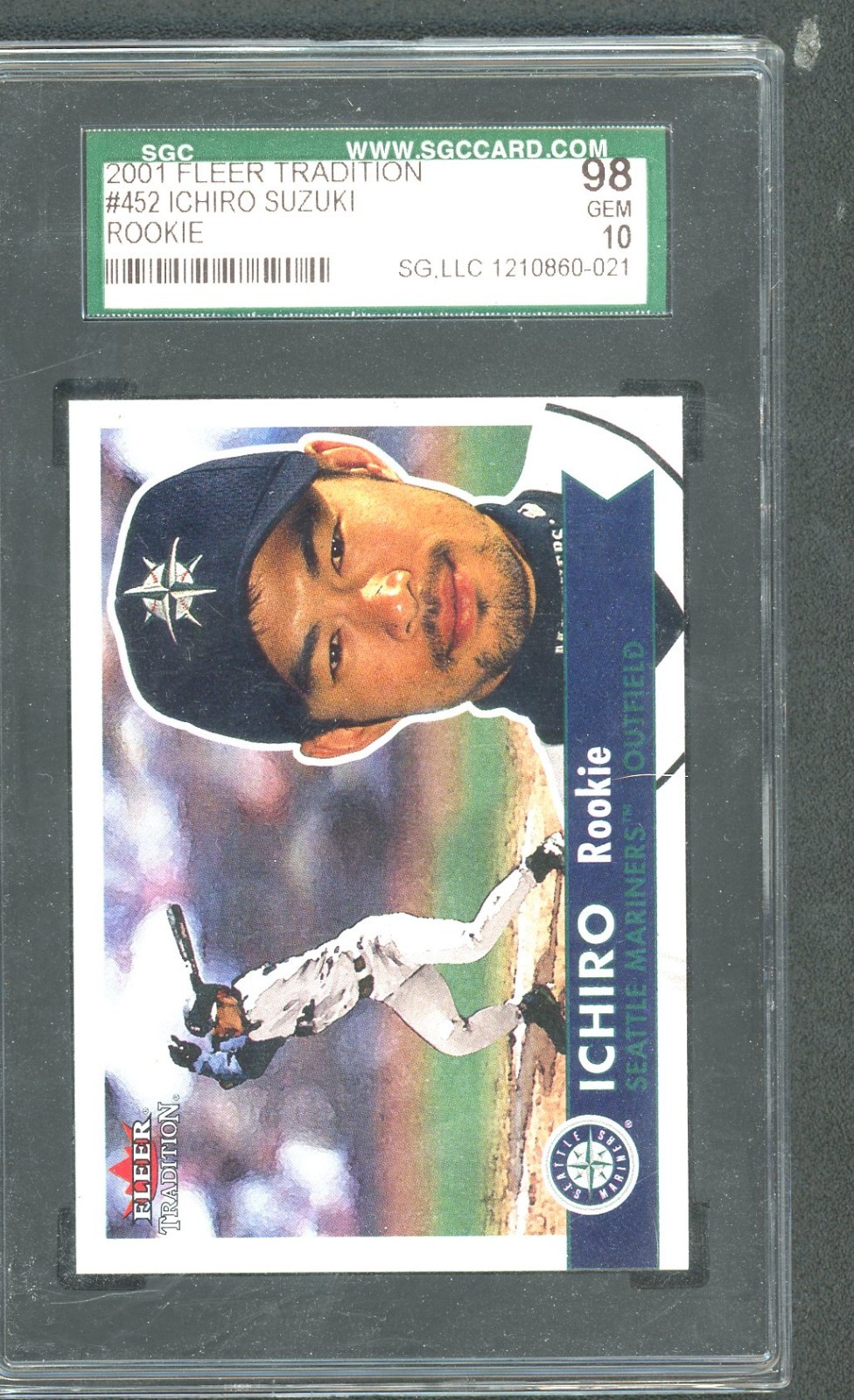 2001 Fleer Tradition Baseball Ichiro Suzuki ROOKIE SGC 10