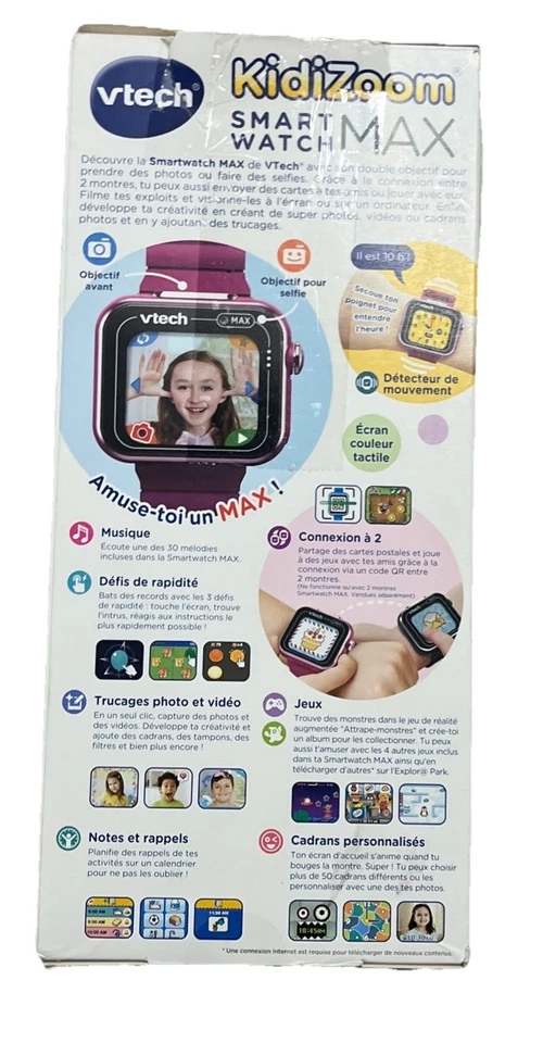Vtech KidiZoom Smart Watch MAX, reloj infantil con cámara dual y juegos francés - Imagen 3 de 4