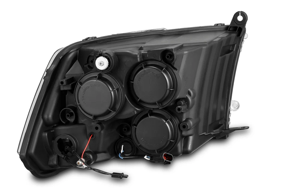 For 09-18 Dodge Ram Polished Black Smoke LED Switchback DRL Projector Headlights Foto 4 de 4