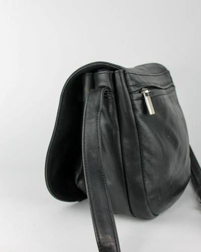 Nero BREE Borsa 1980er Borsa a Tracolla Vero Vintage da Donna Borsetta 80's - Foto 9 di 12