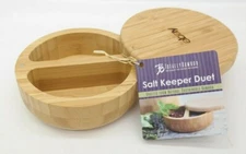 Totally Bamboo Swivel Top Salt Keeper Duet 8 oz Ebay Branded  TF