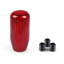 Universal Red 73mm Racing Carbon Fiber Gear Shift Knob Stick Shifter Lever Knob