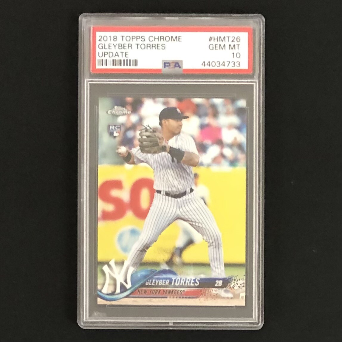 Gleyber Torres 2018 Topps Chrome Update PSA 10 Rookie #HMT26 New York Yankees