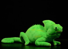 38cm Plush Toys Kawaii Simulation Green Chameleon Lizard Stuffed Animal