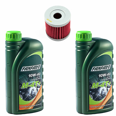 Motoröl Set Ölfilter HF139 10W40 2 Liter für Suzuki DR-Z 400 S DRZ E DRZ400 SMU