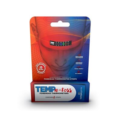 Fast Reading Disposable Forehead Thermometer Strips - Temp-N-Toss for Accurat...