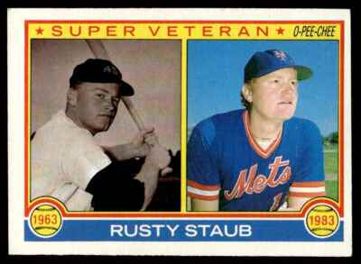 1983 O-Pee-Chee Rusty Staub Houston Colt .45's/New York Mets #51 .