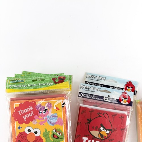 Kids Thank You Notes 10 Pack Lot 8 Sesame Street, 2 Angry Birds, 1 Sports NEW - Picture 7 of 7