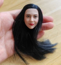 1/6 GC045C Angelababy Head Sculpt Black Striaght Hair Fit 12'' Action Figure