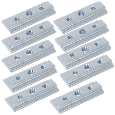 10x Nutenstein Nutensteine mit 2xM6 + 1xM8 Gewinde Airlineschiene Zurrschiene