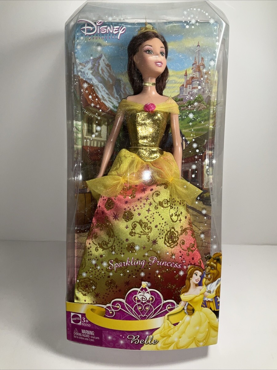 DISNEY PRINCESS SPARKLING Princess BELLE N5050 Doll New