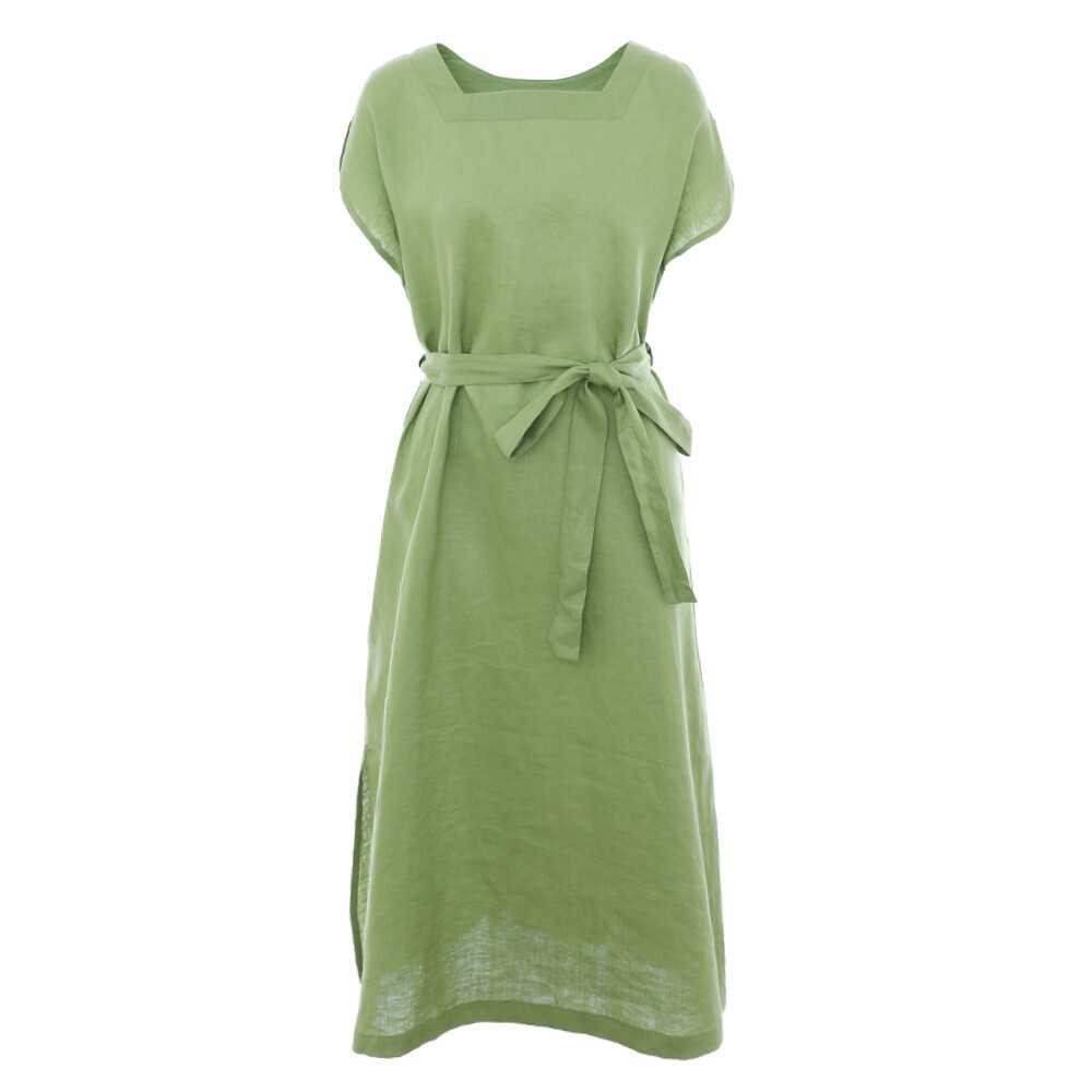 Nuevos vestidos midi de lino para mujer pequeños medianos grandes XL talla 4-18 con bolsillos