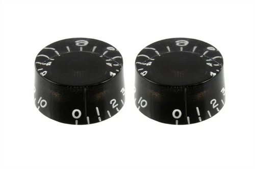 NEW - Guitar Speed Knobs (2), Vintage Numbers - BLACK