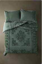 3 Piece Tufted Cotton Duvet Cover set, Luxury Boho Bedding King Queen Comforter