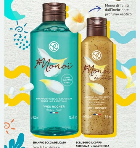 YVES ROCHER - profumo monoi e bagnodoccia 400 ml monoi | eBay