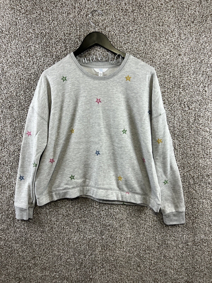 Time and Tru Sweatshirt Women s Juniors Size L 12 14 Gray