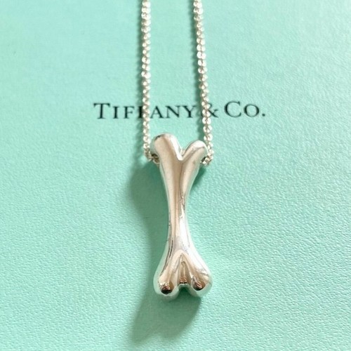 Tiffany & Co. Dog Bone Silver Necklace SV925 Used F/S - Picture 3 of 5