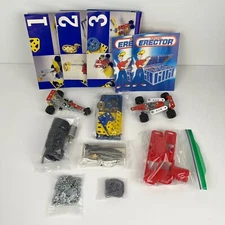 Large Lot of Vintage Meccano Erector Set Parts And Booklets 1, 2 & 3