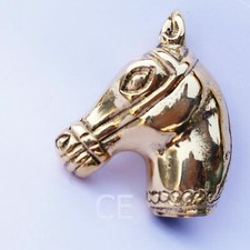 Vintage Solid Brass Horse Head Designer Handle For Wooden Walking Stick Cane