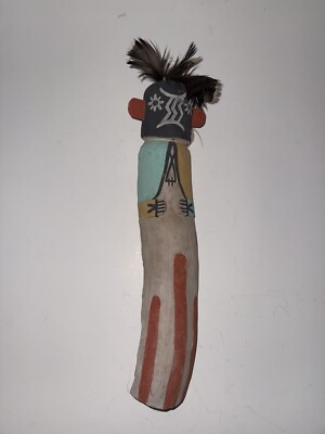 Vintage authentische indianische Hopi Kachina Mädchen Puppe signiert Theron Huma