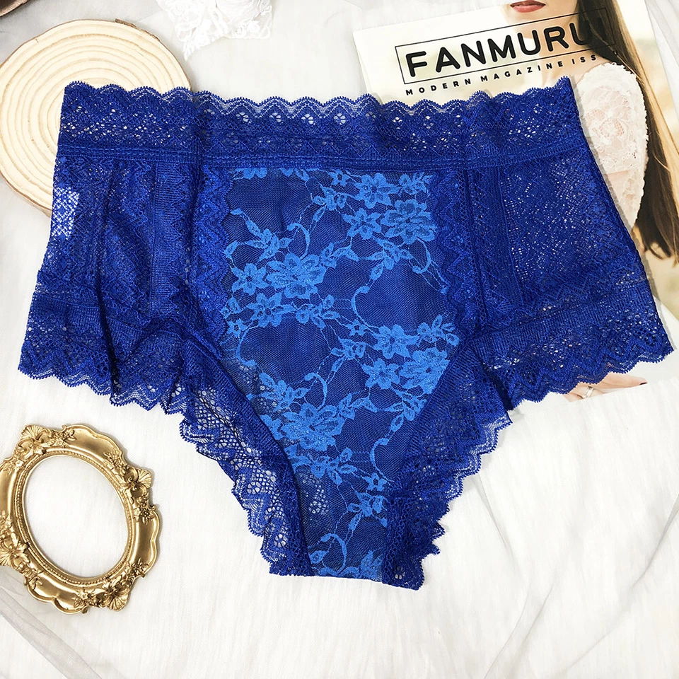 Lot 5pcs Sexy Womens Seamless Lace Panties Underwear See Through Brief Lingeries - Image 3 of 4