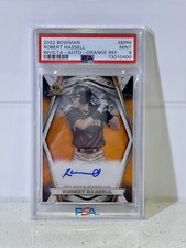 2022 Bowman Invicta Orange Ref Auto Robert Hassell /25 PSA 9 MINT POP 2 None ⬆️