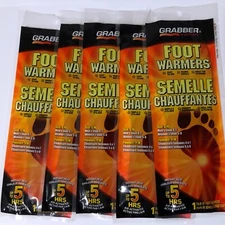 (5) pair GRABBER MYCOAL SMALL MEDIUM FOOT WARMER INSOLES