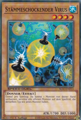 Stämmeschockender Virus SGX3-DEF13 Yugioh