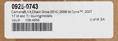 Camshaft Kit, Chain Drive Part Number - 0925-0743