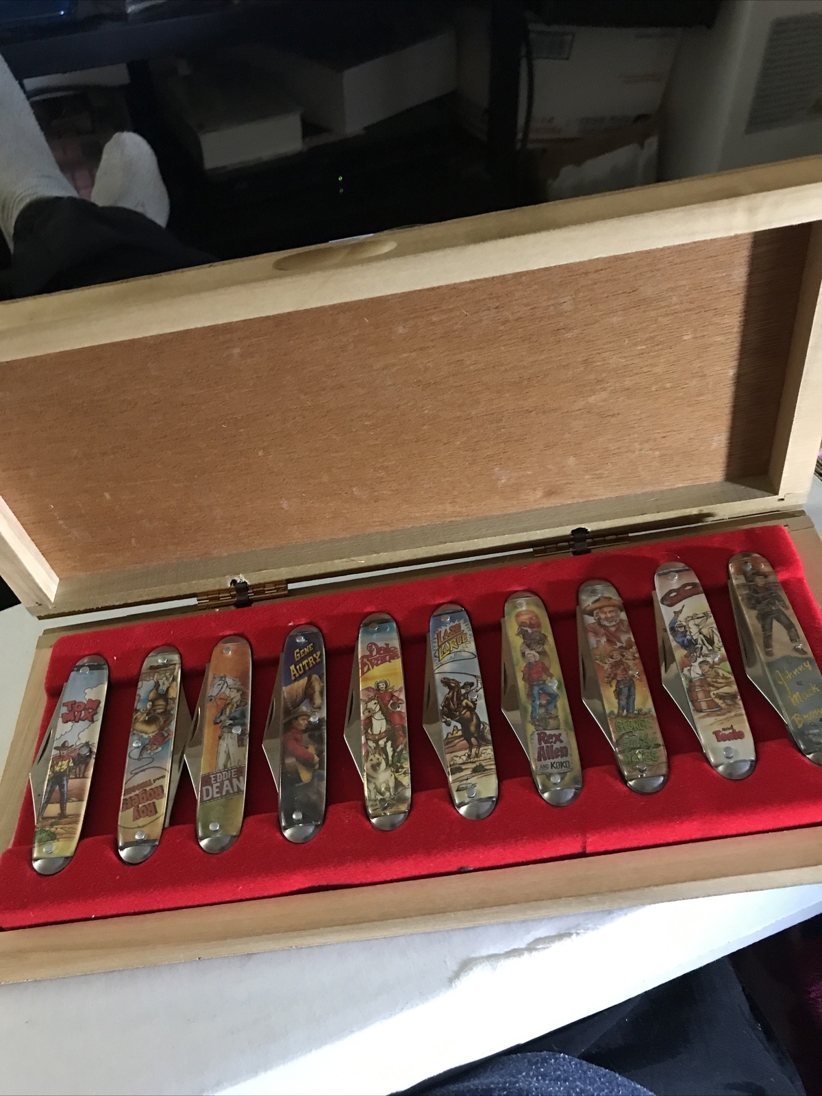 NOVELTY CUTLERY COLLECTORS CASE 10 WESTERN POCKET KNIFE COMPLETE SET eBay